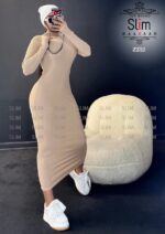 ماکسی یقه اسکی - 50706 - تصویر 4