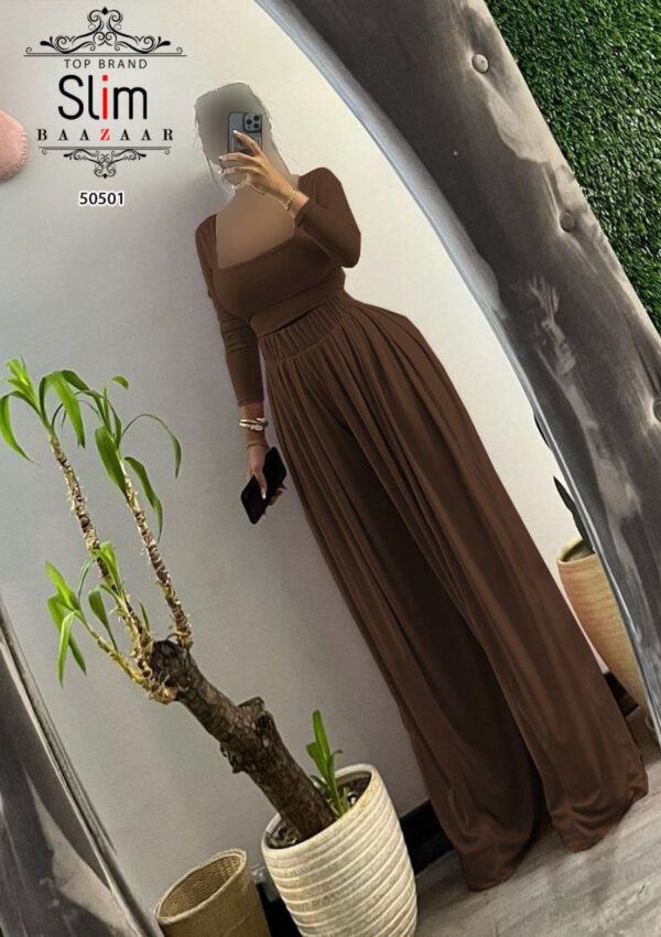 ست کراپ شلوار پیله دار - 50501 - تصویر 4
