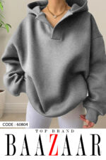 هودی یقه بلیطی - 60804 - تصویر 2